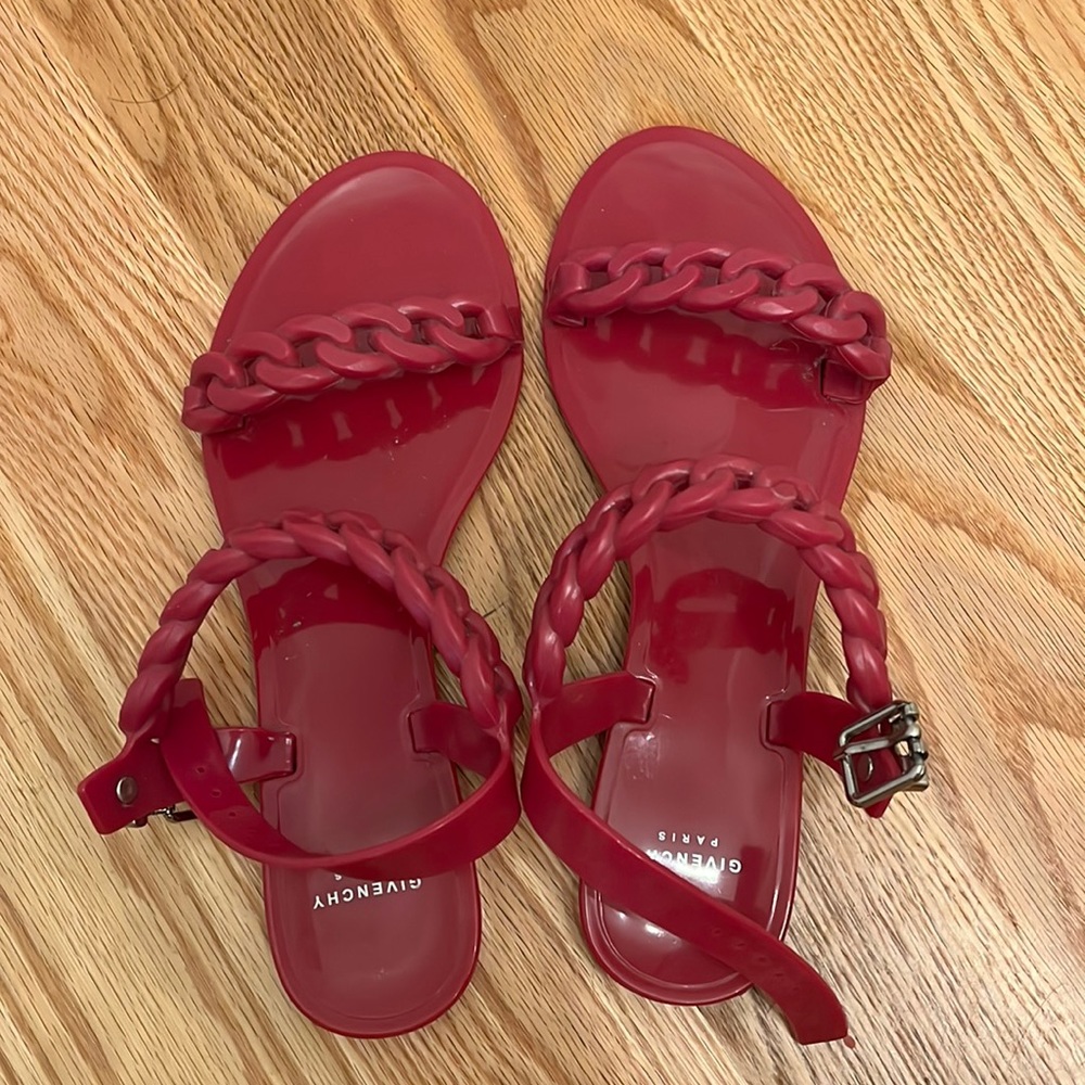 Hot pink Givenchy jellies